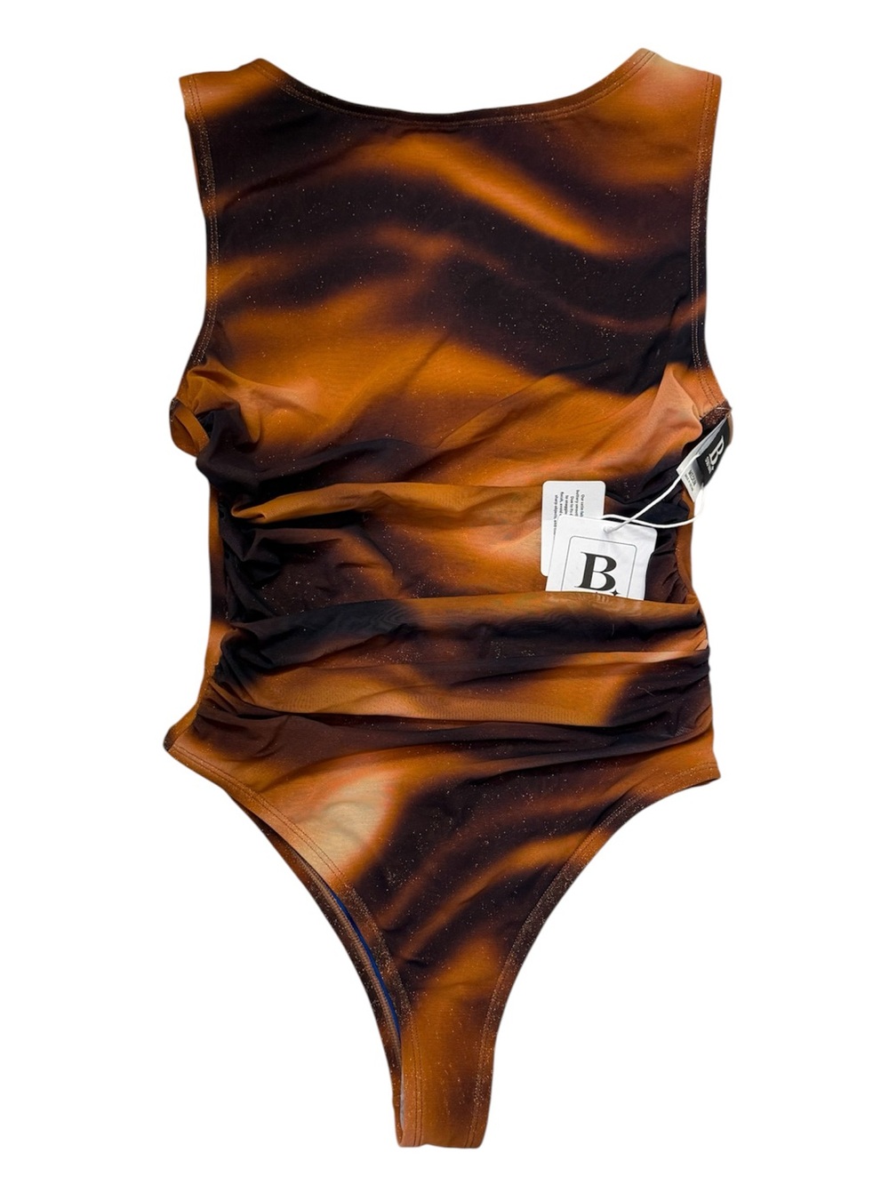 NWT B Swim Fata Morgana One Piece High Cut Animal Majara Brown Sparkle Medium